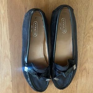 Black coach loafers